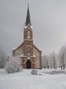 Pinki Church in winter Royalty Free Stock Photo